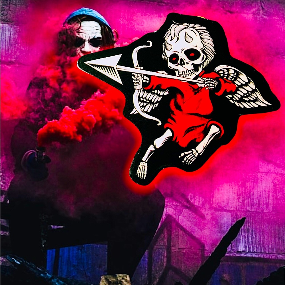 Cupid Skeleton Spooky Scary Creepy Cool Sticker